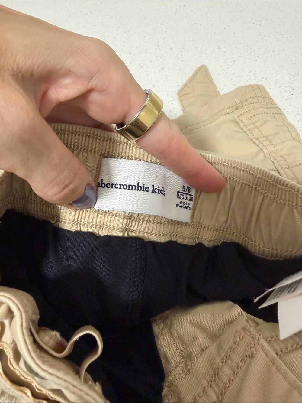 Abercrombie Girls Cargo Mini Skort skirt Beige Size 5/6 - Picture 4 of 5
